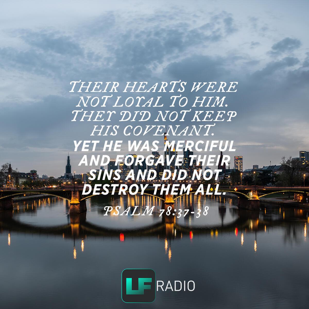 Psalm 78:37-38 - Verse of the Day
