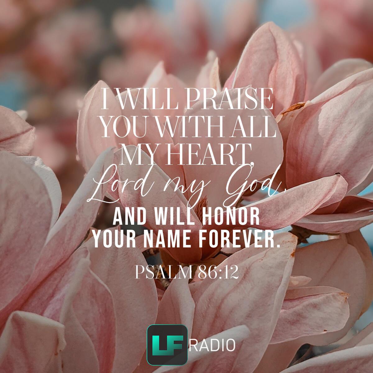 Psalm 86:12 - Verse of the Day