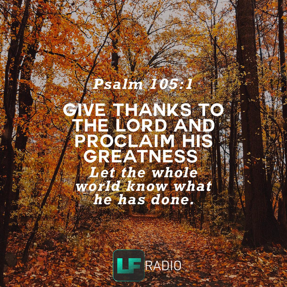 Psalm 105:1 - Verse of the Day
