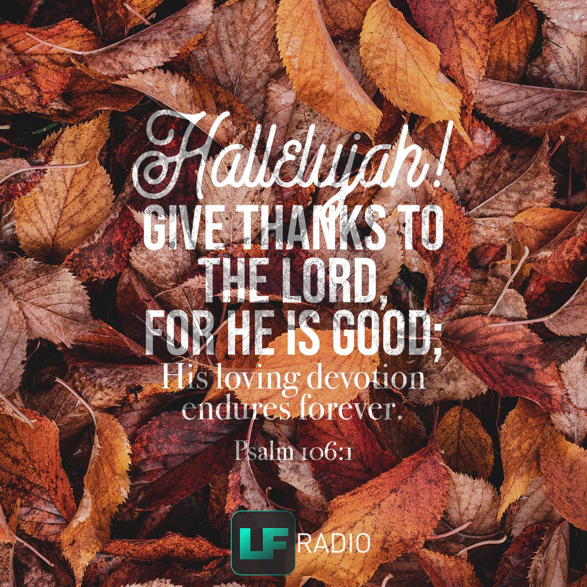 Psalm 106:1 - Verse of the Day