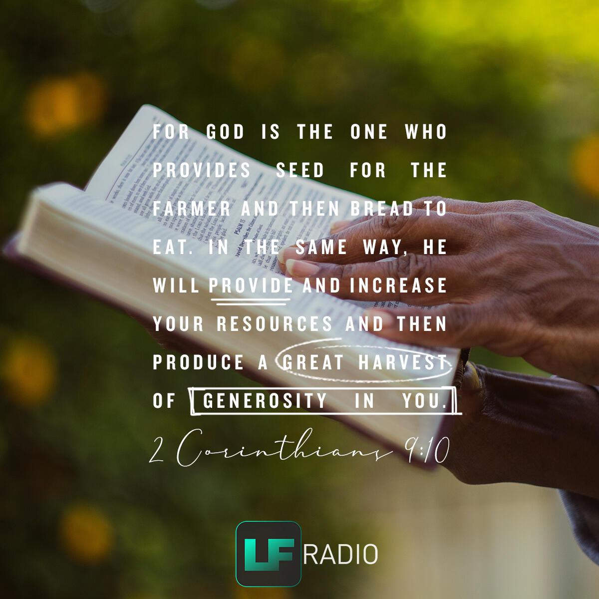 2 Corinthians 9:10 - Verse of the Day
