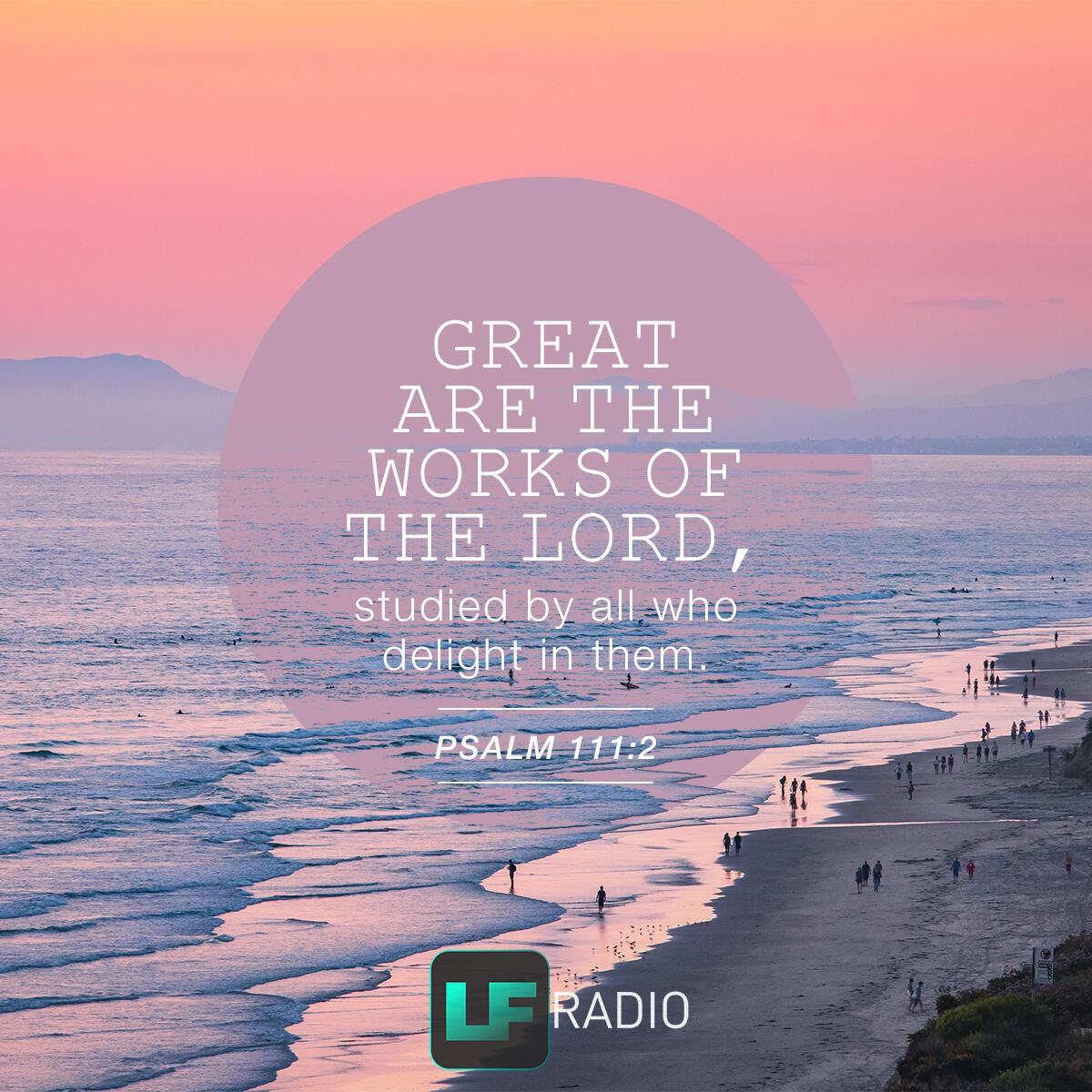 Psalm 111:2 - Verse of the Day