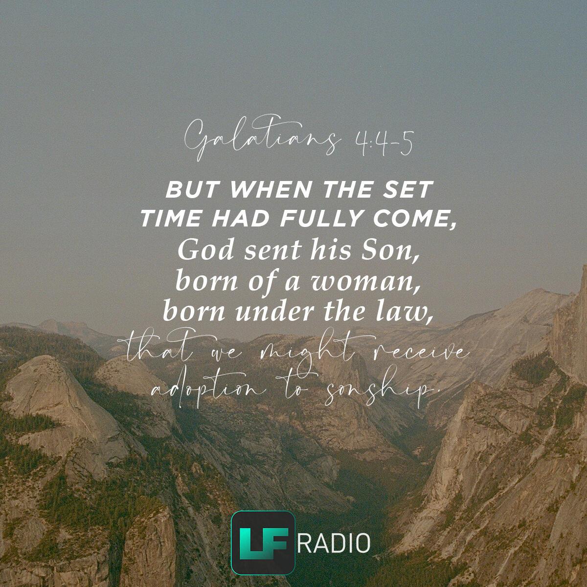Galatians 4:4-5 - Verse of the Day