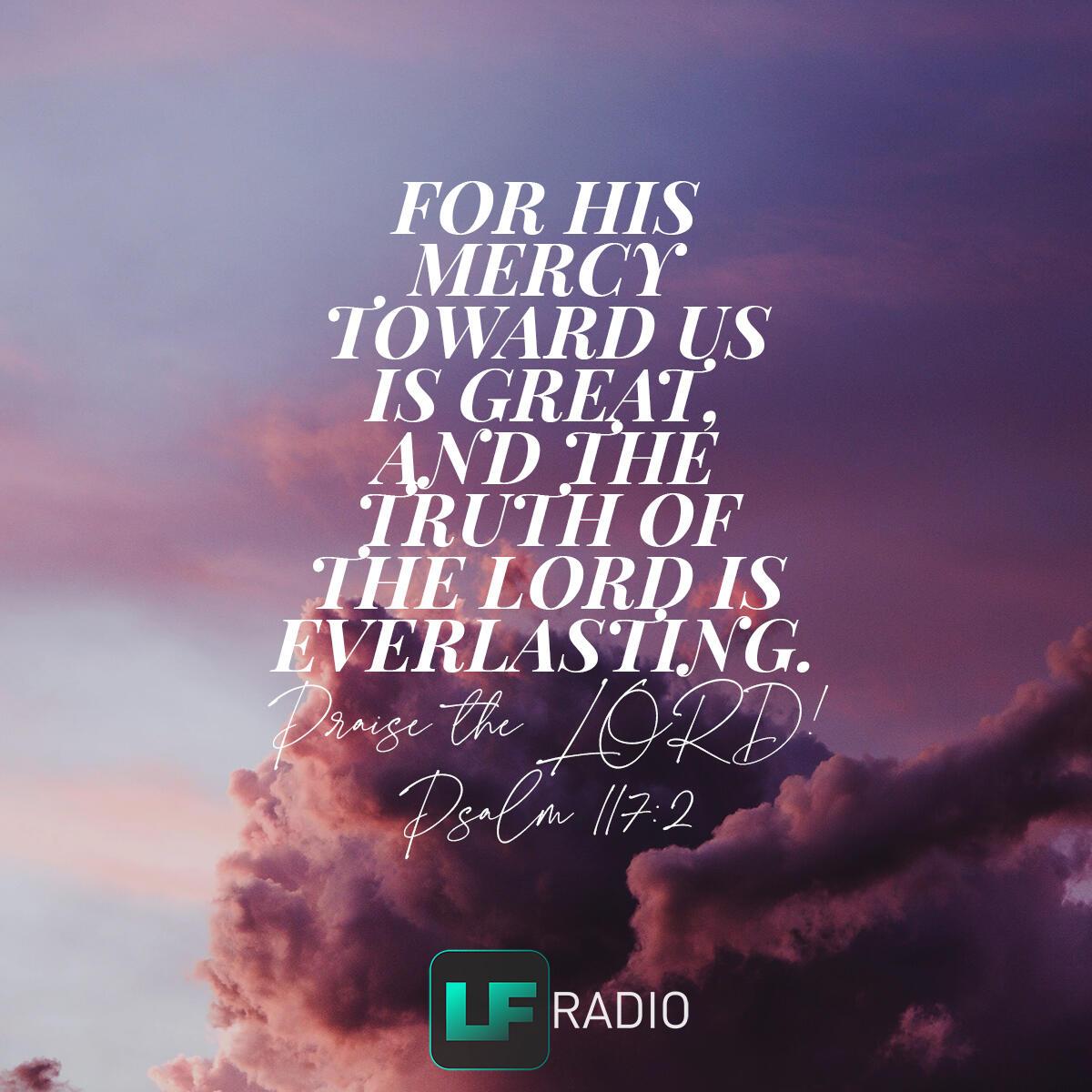 Psalm 117:2 - Verse of the Day