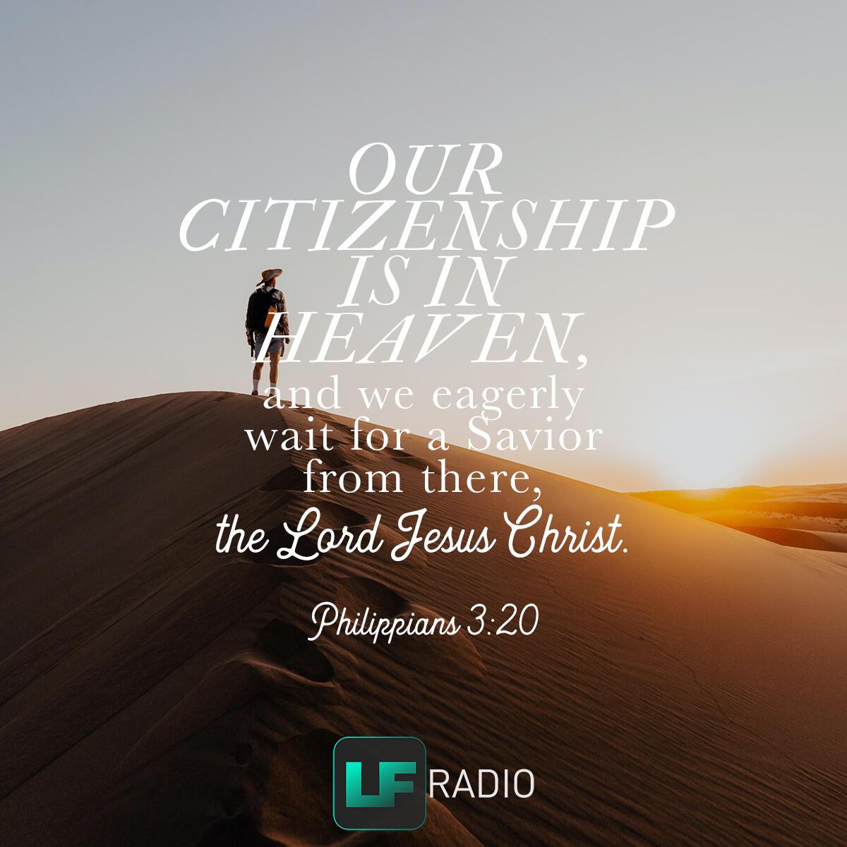 Philippians 3:20 - Verse of the Day