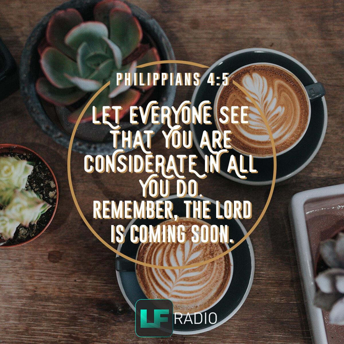 Philippians 4:5 - Verse of the Day