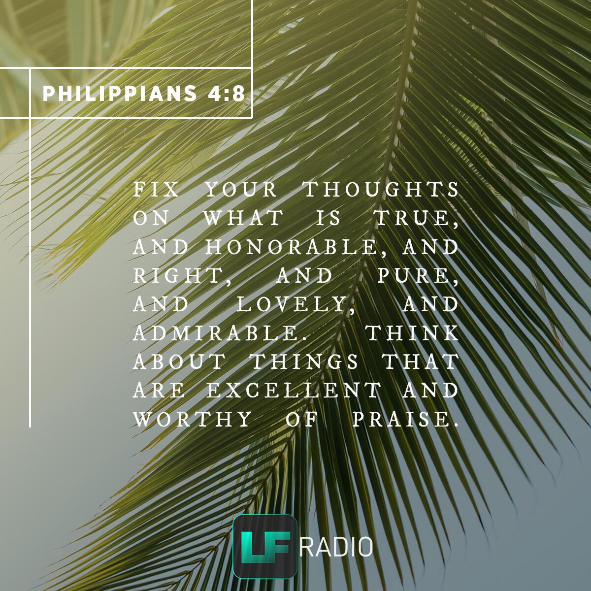 Philippians 4:8 - Verse of the Day