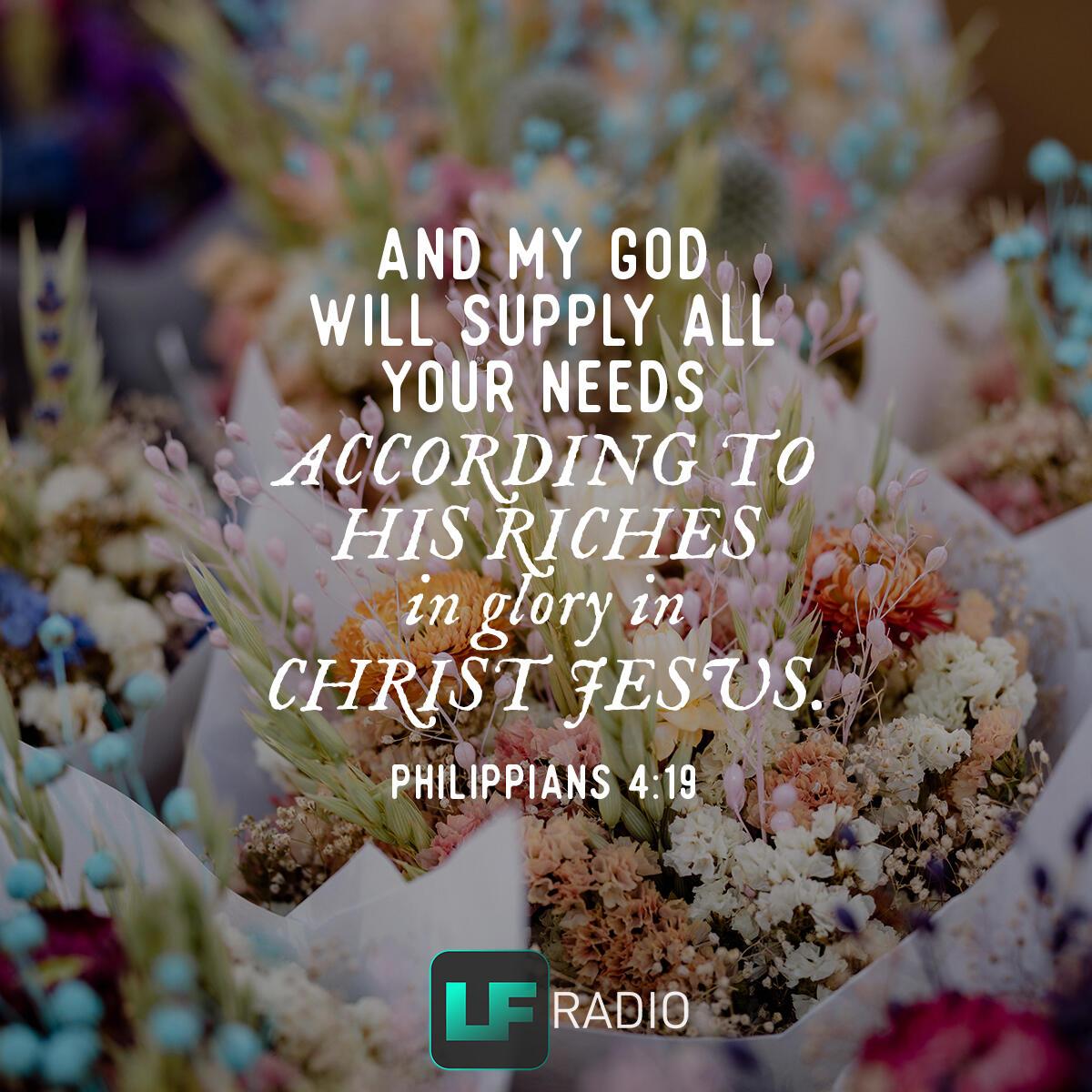 Philippians 4:19 - Verse of the Day
