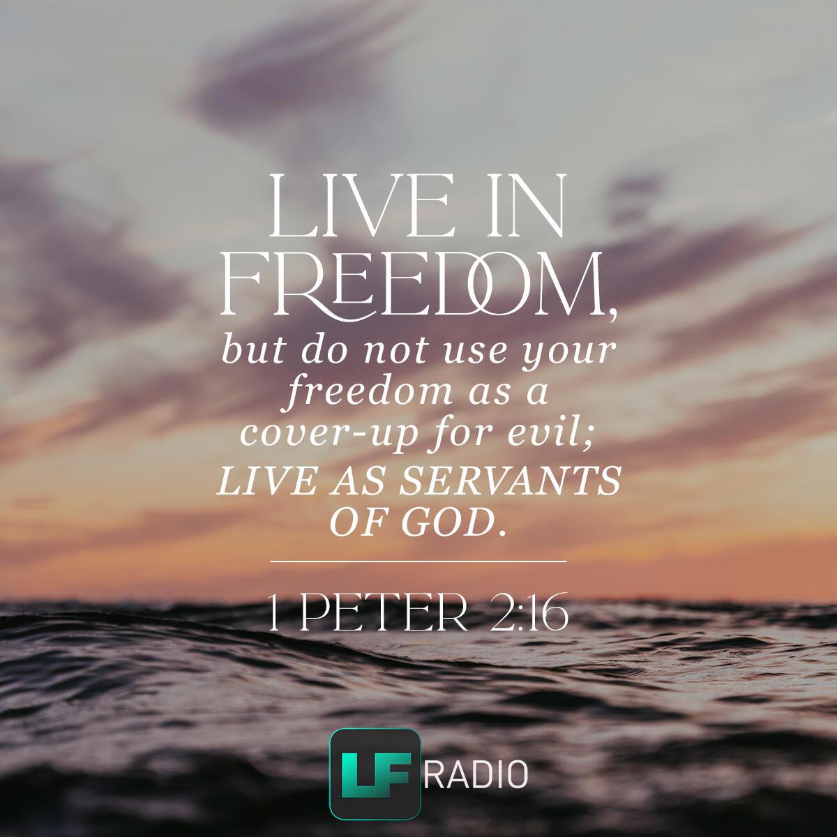 1 Peter 2:16 - Verse of the Day
