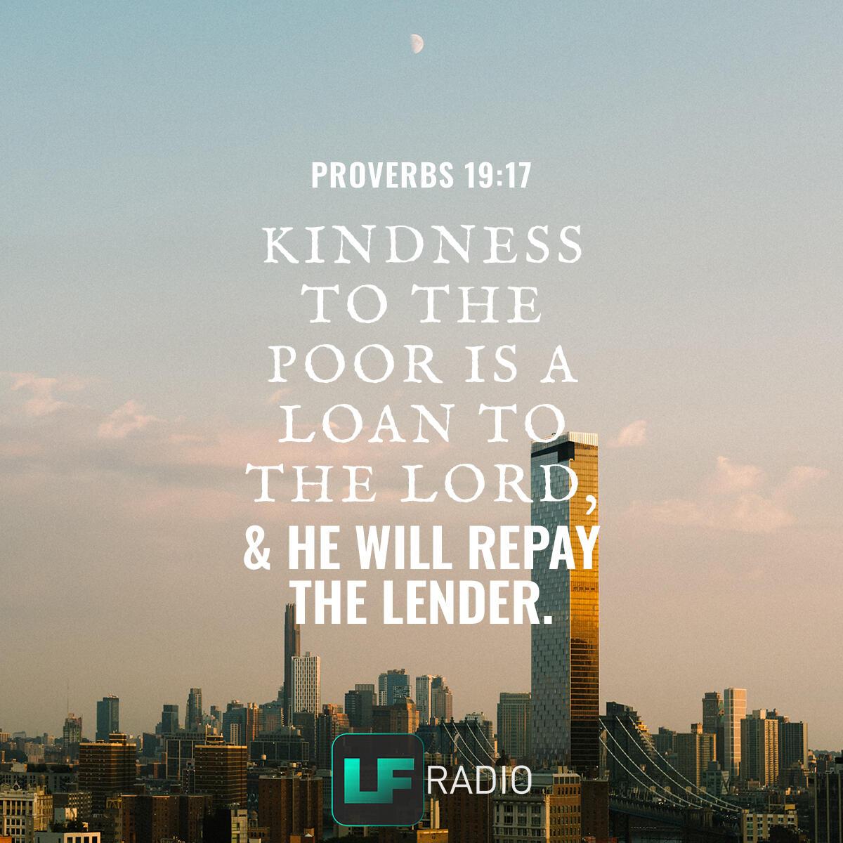 Proverbs 19:17 - Verse of the Day