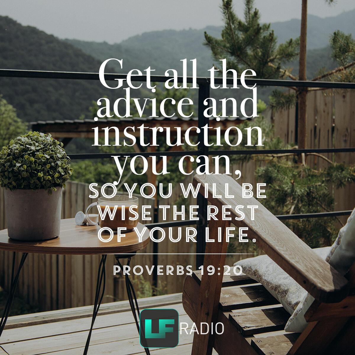 Proverbs 19:20 - Verse of the Day