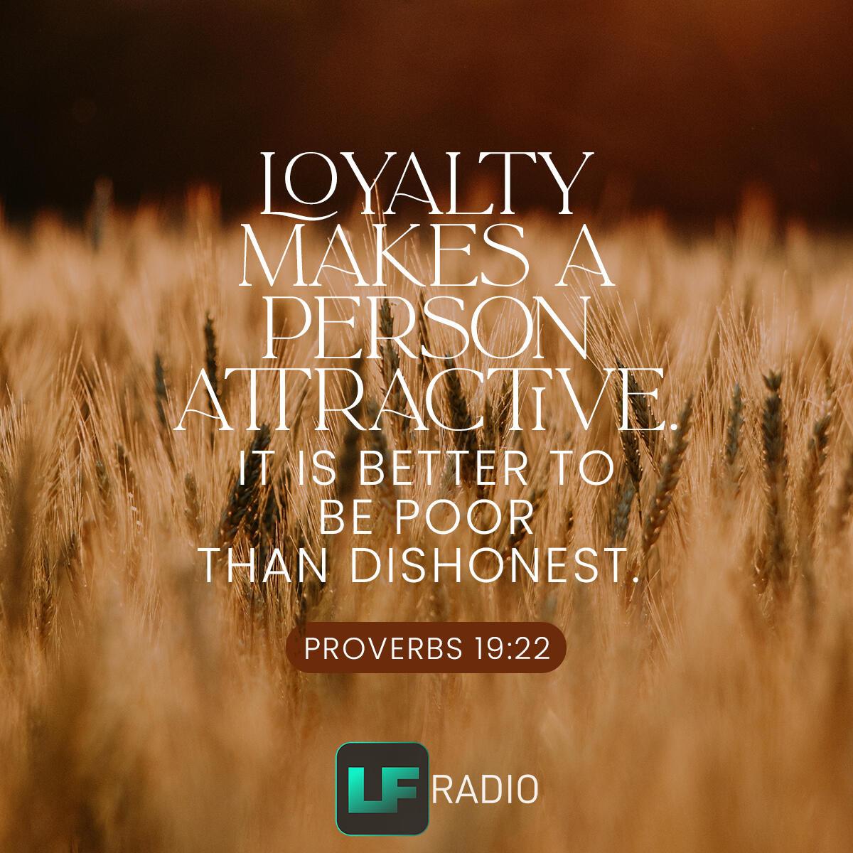 Proverbs 19:22 - Verse of the Day