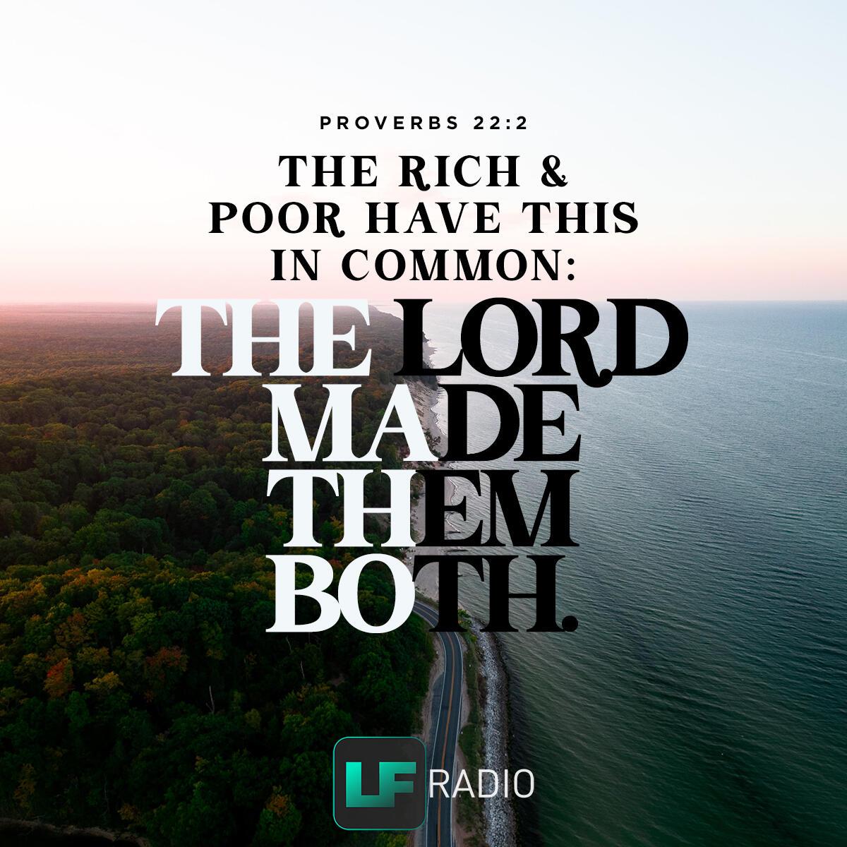 Proverbs 22:2 - Verse of the Day
