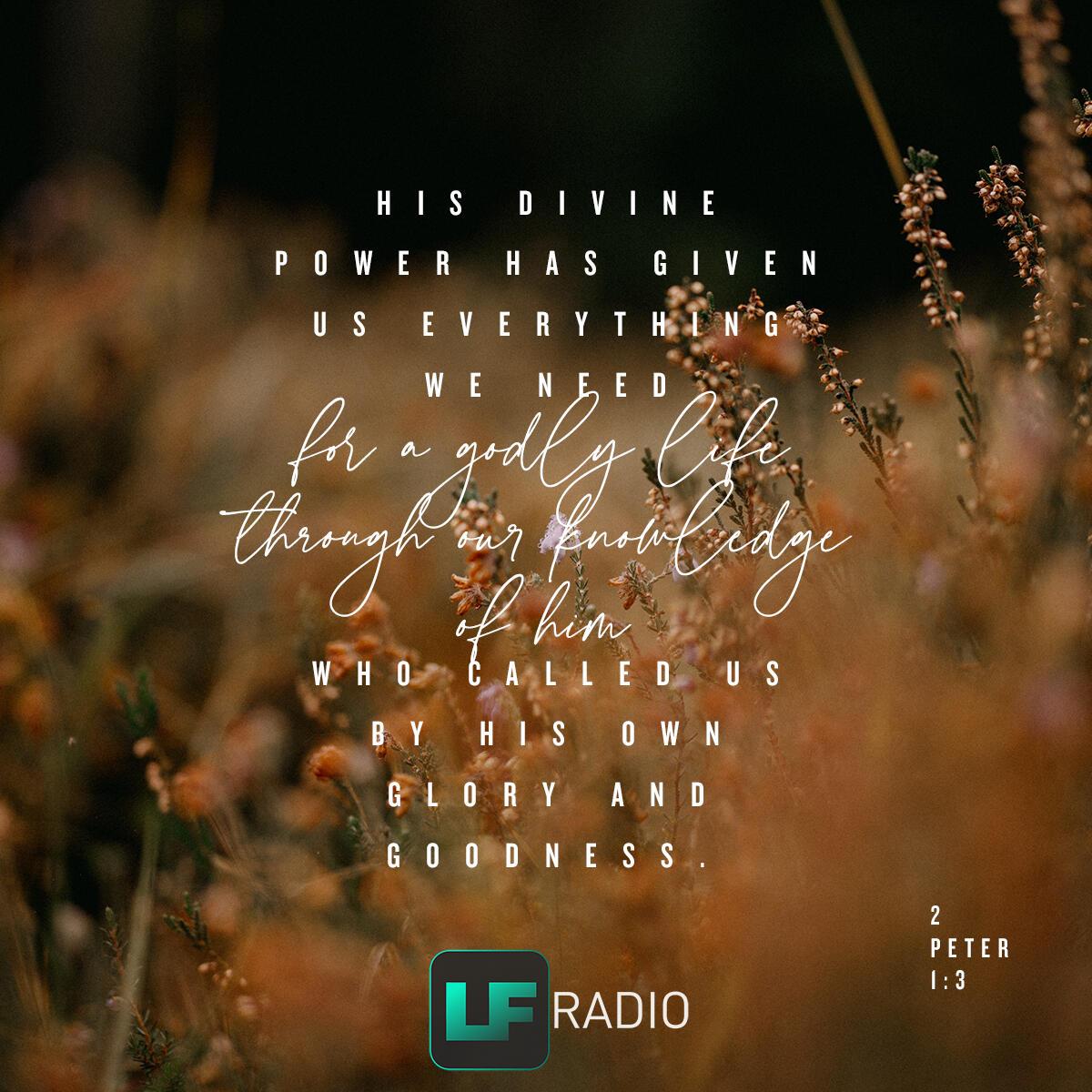 2 Peter 1:3 - Verse of the Day