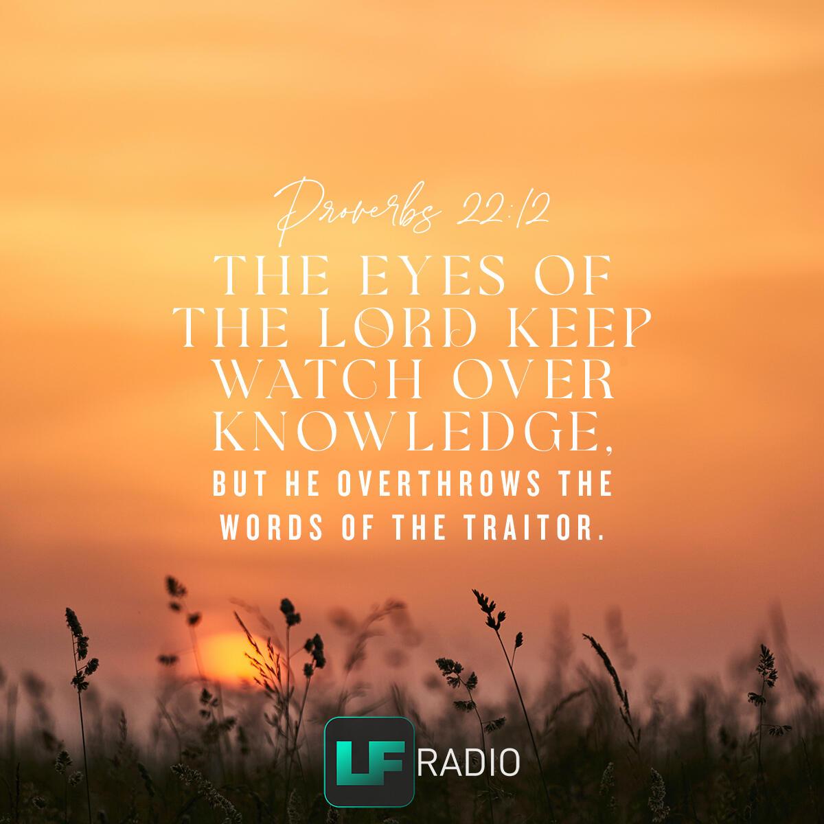 Proverbs 22:12 - Verse of the Day