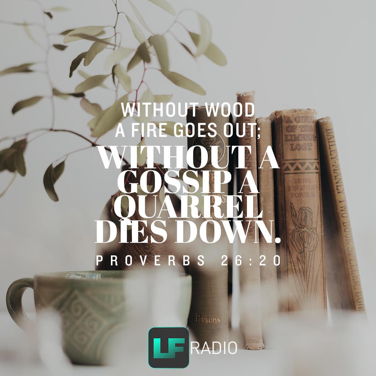 Proverbs 26:20 - Verse of the Day