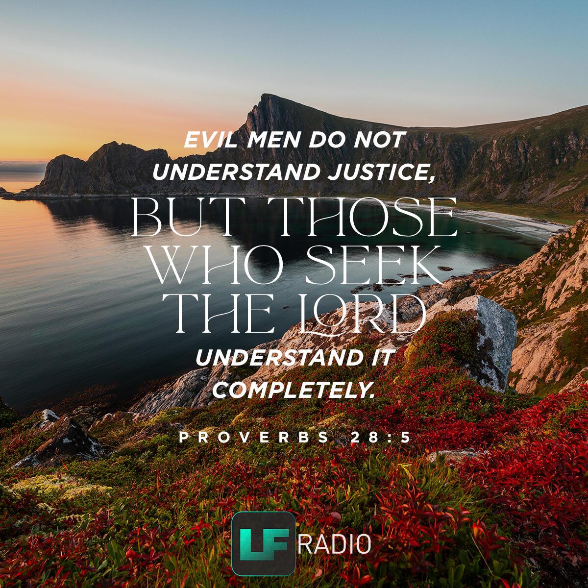 Proverbs 28:5 - Verse of the Day