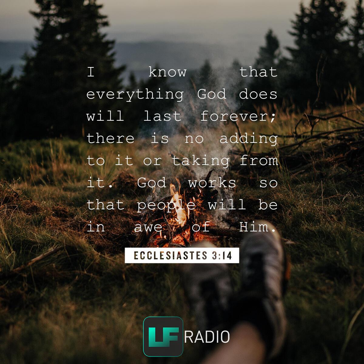 Ecclesiastes 3:14 - Verse of the Day