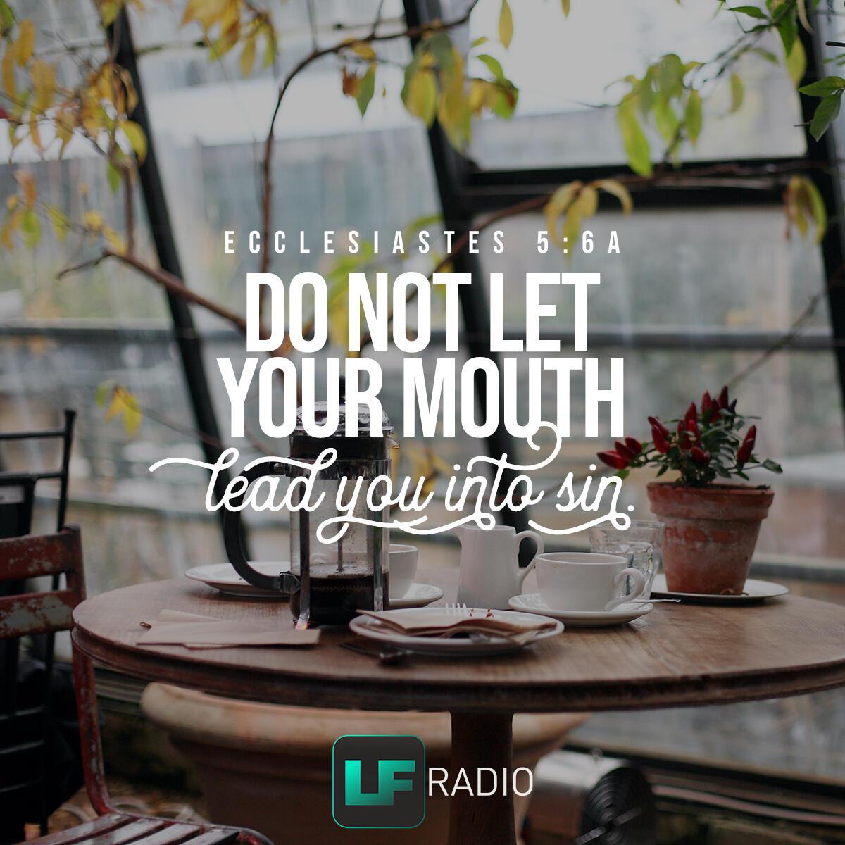 Ecclesiastes 5:6a - Verse of the Day