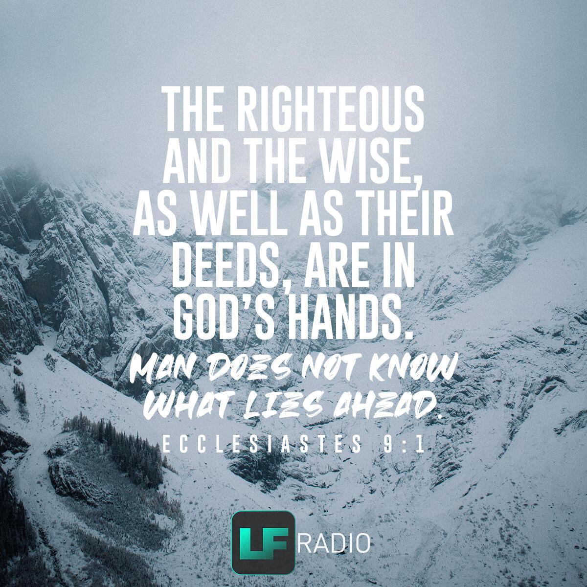 Ecclesiastes 9:1 - Verse of the Day
