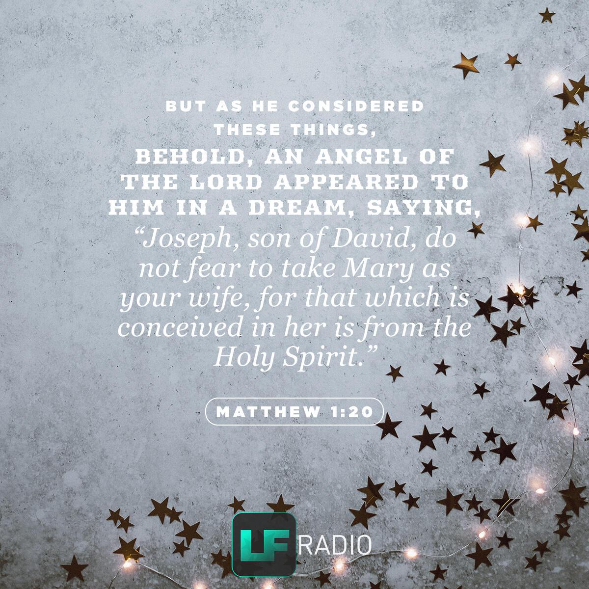 Matthew 1:20 - Verse of the Day