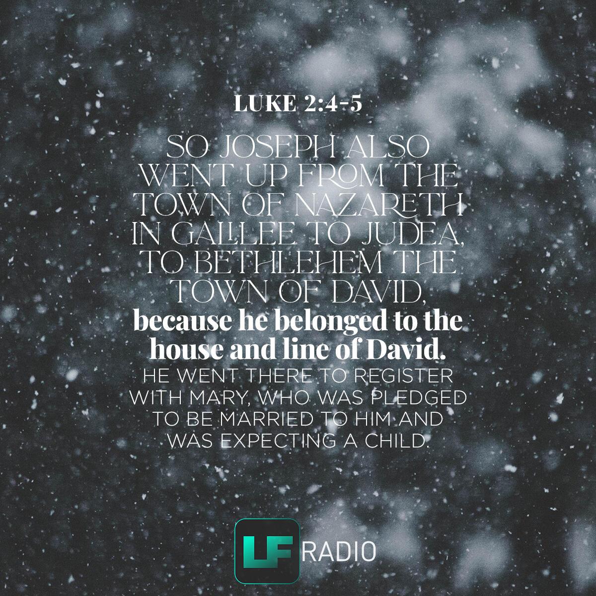 Luke 2:4-5 - Verse of the Day