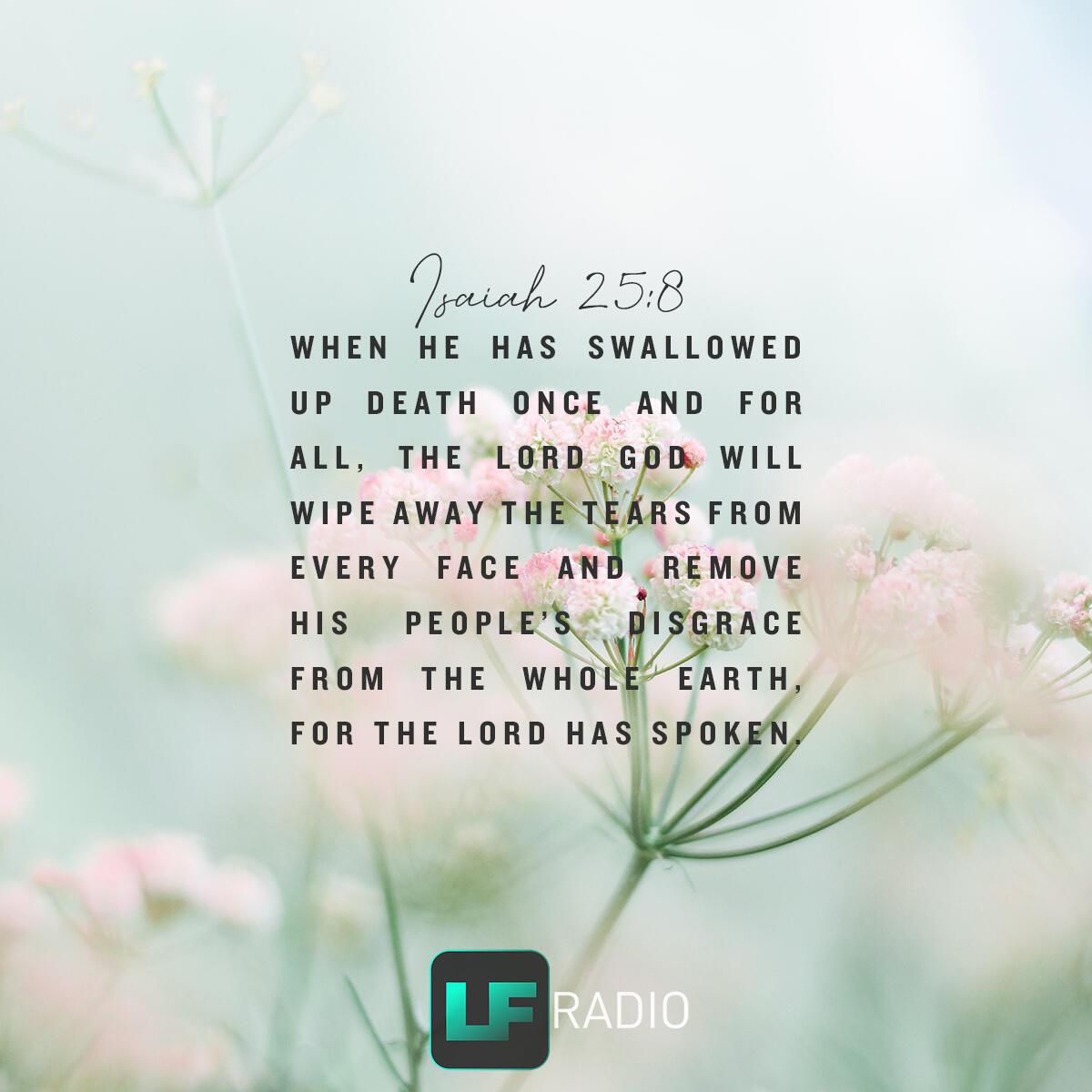Isaiah 25:8 - Verse of the Day