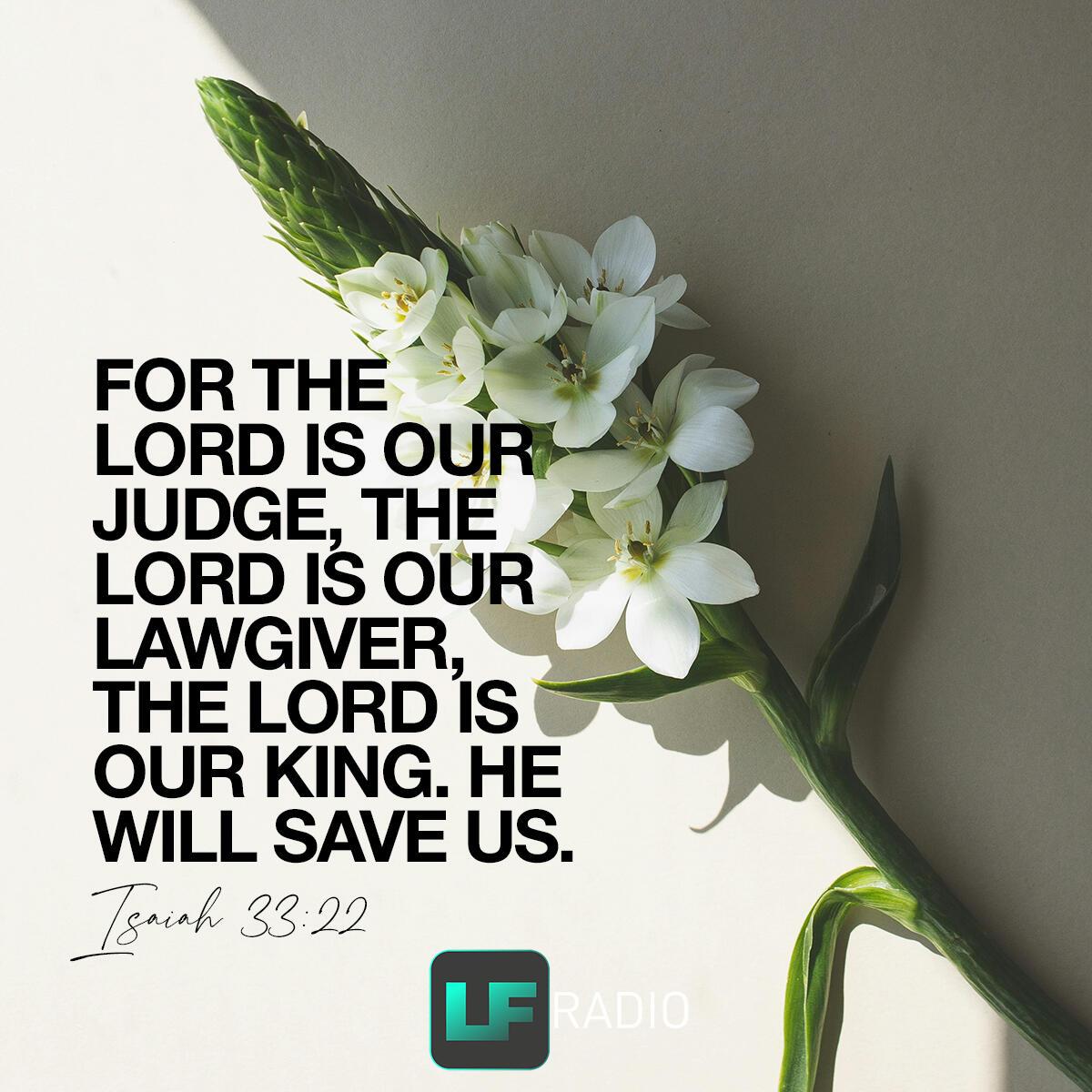 Isaiah 33:22 - Verse of the Day