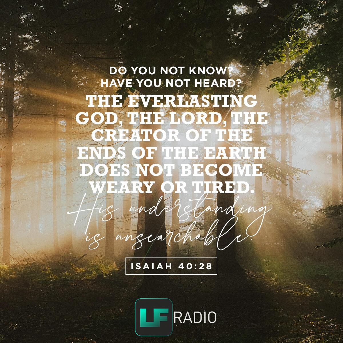 Isaiah 40:28 - Verse of the Day