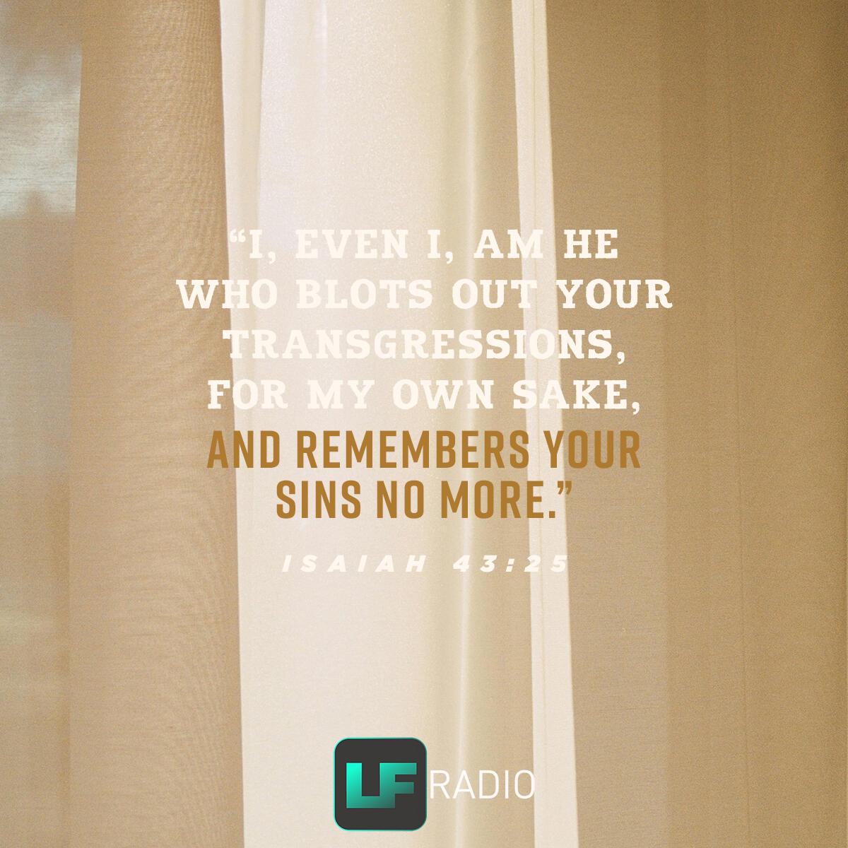 Isaiah 43:25 - Verse of the Day