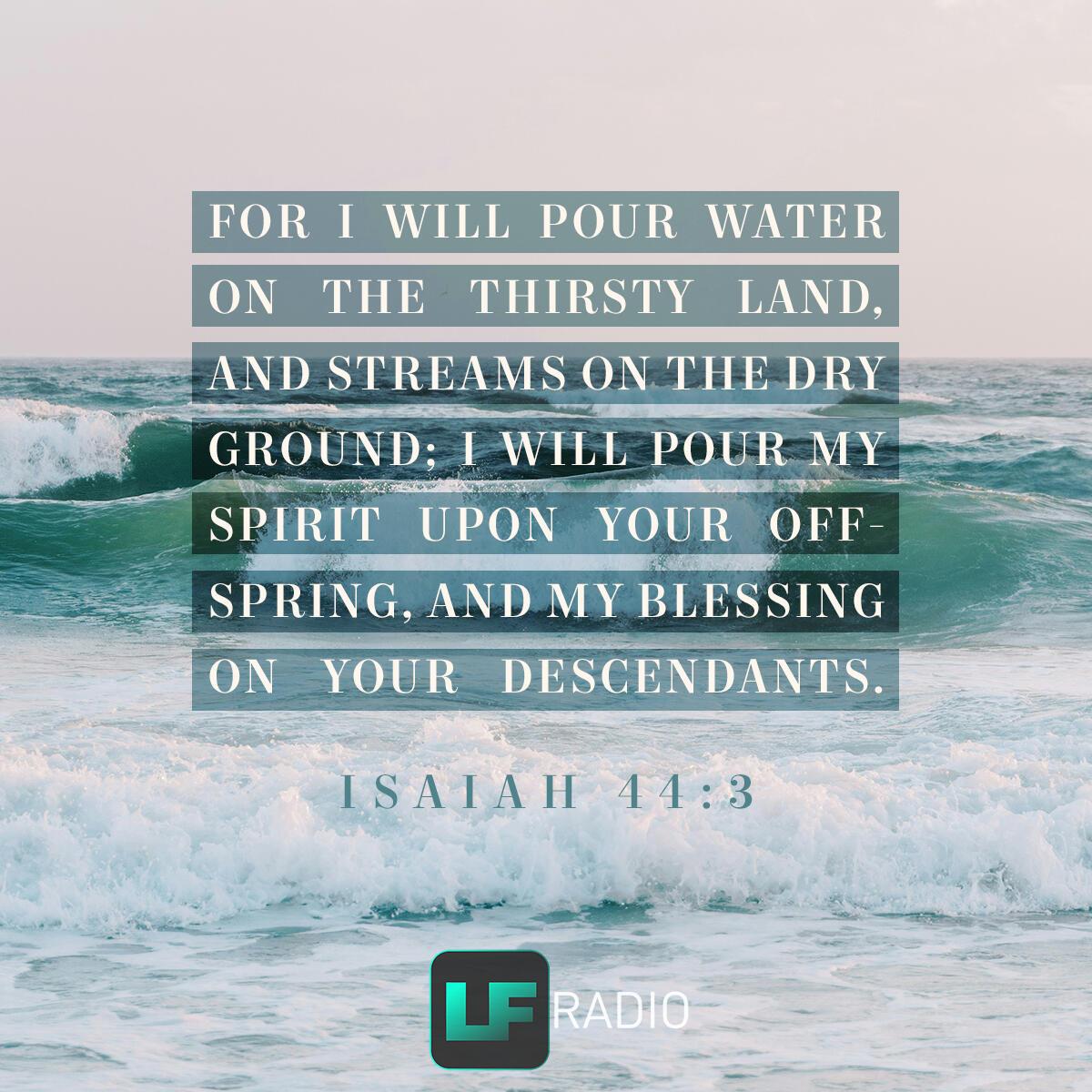 Isaiah 44:3 - Verse of the Day