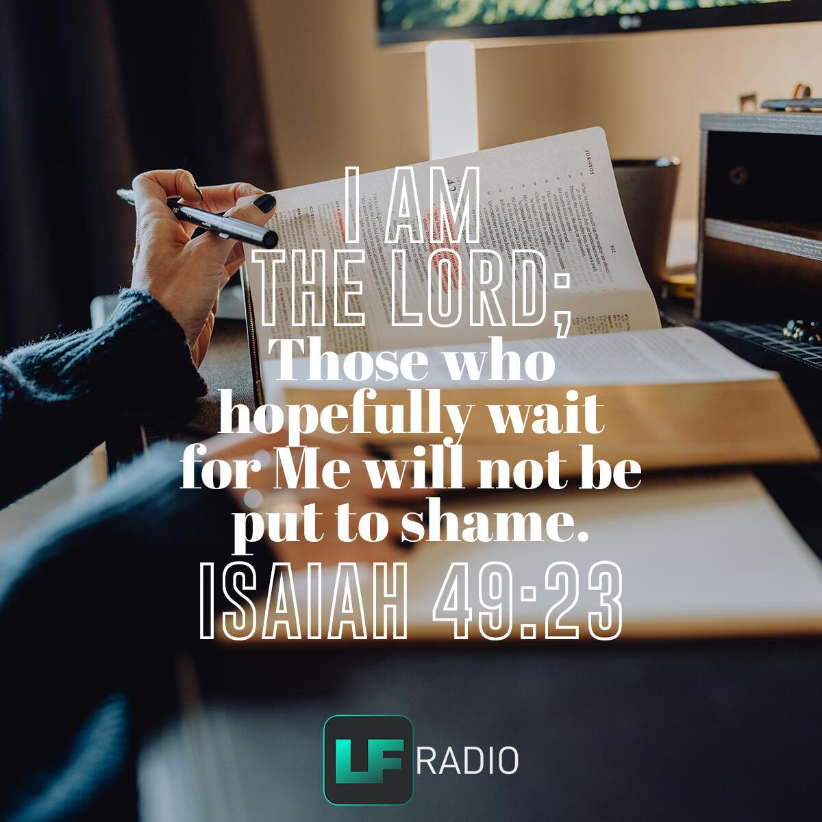 Isaiah 49:23 - Verse of the Day