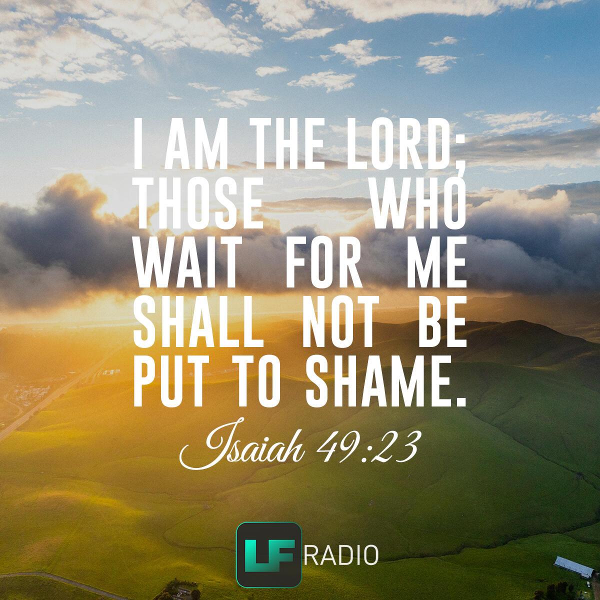 Isaiah 49:23 - Verse of the Day