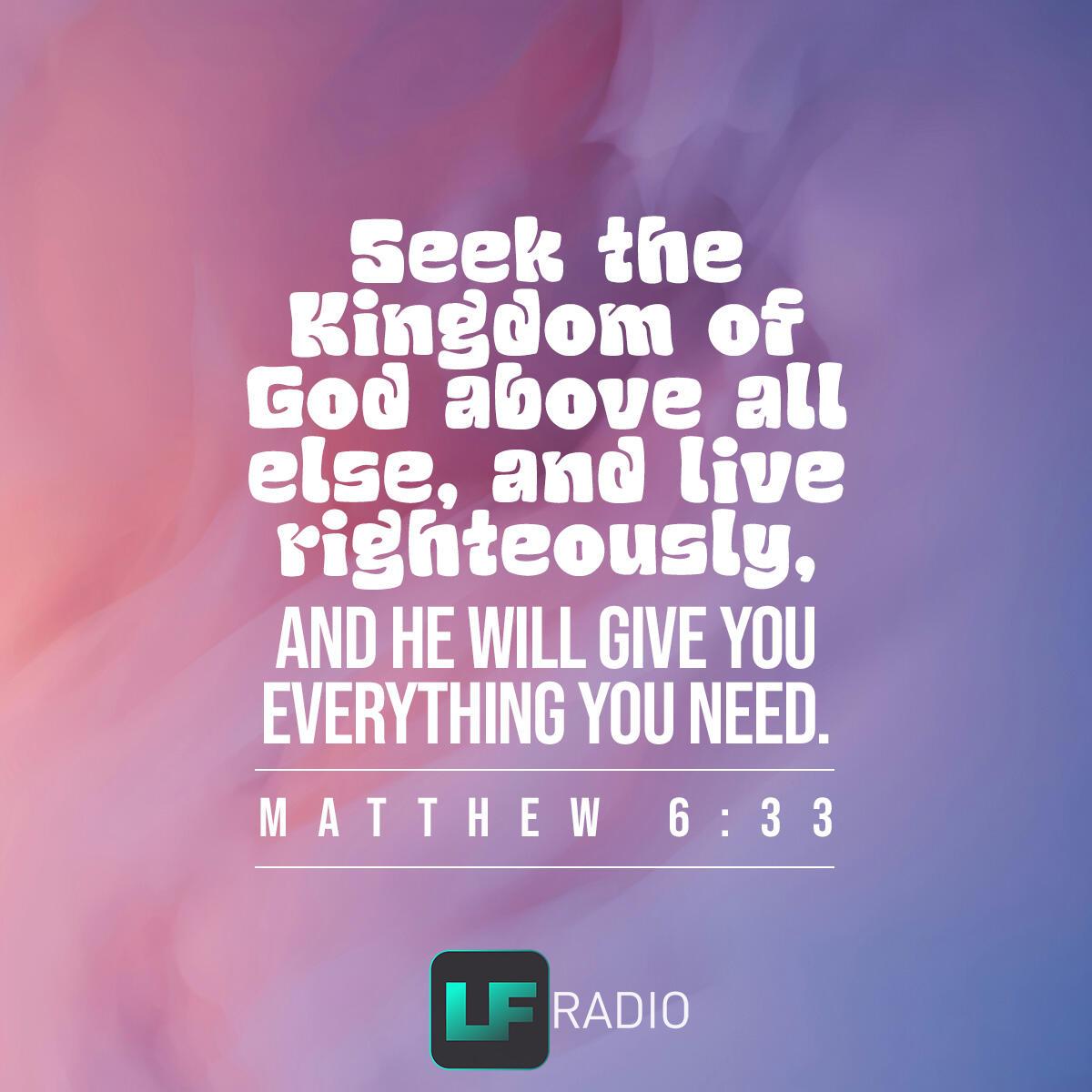 Matthew 6:33 - Verse of the Day
