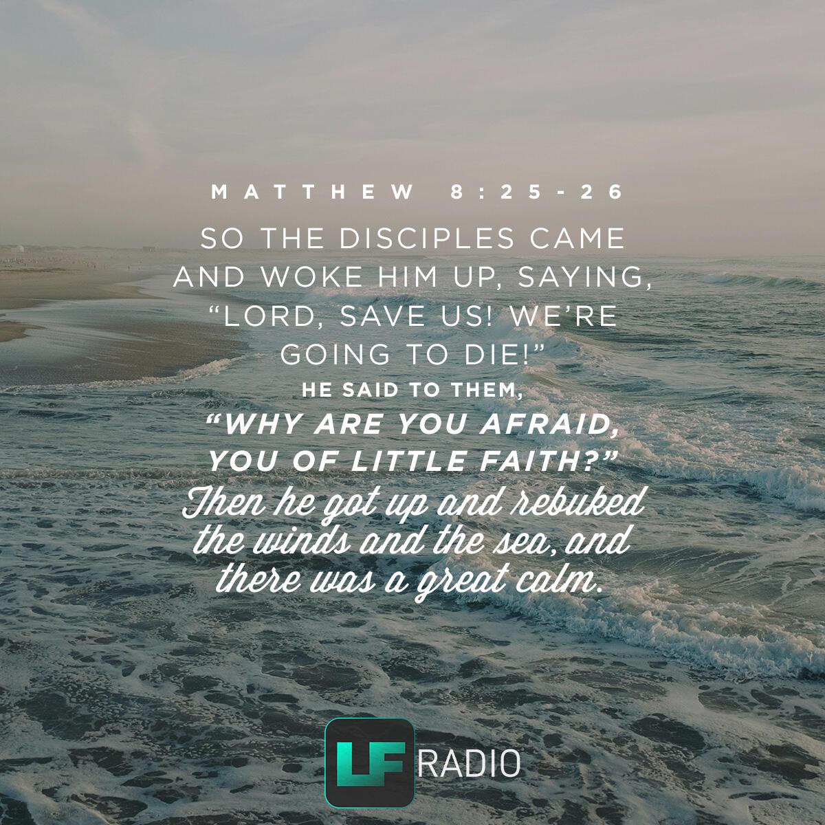 Matthew 8:25-26 - Verse of the Day
