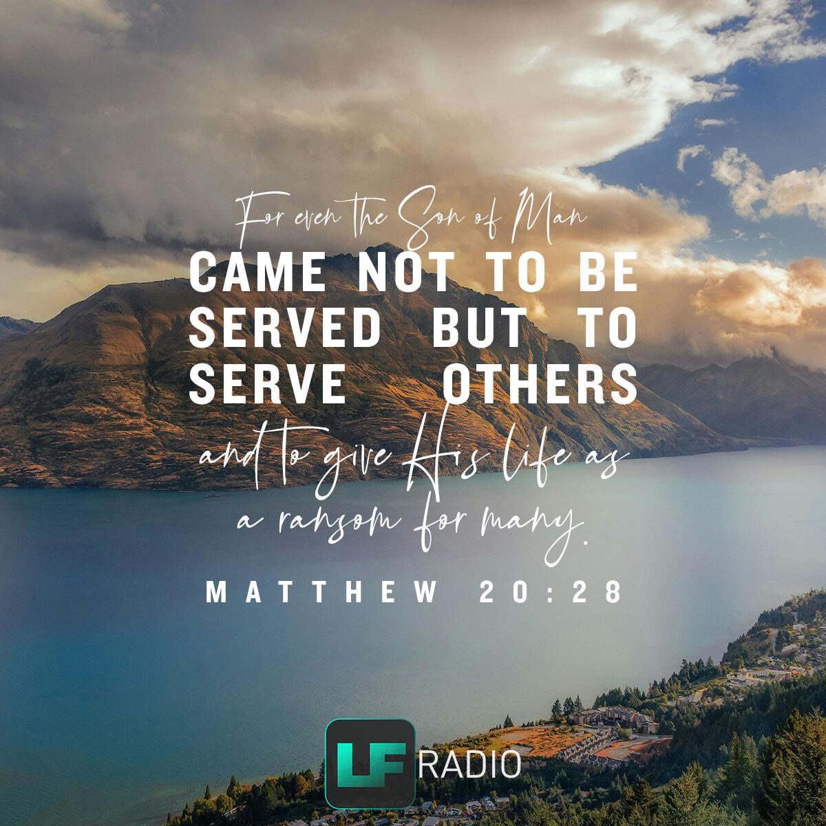 Matthew 20:28 - Verse of the Day
