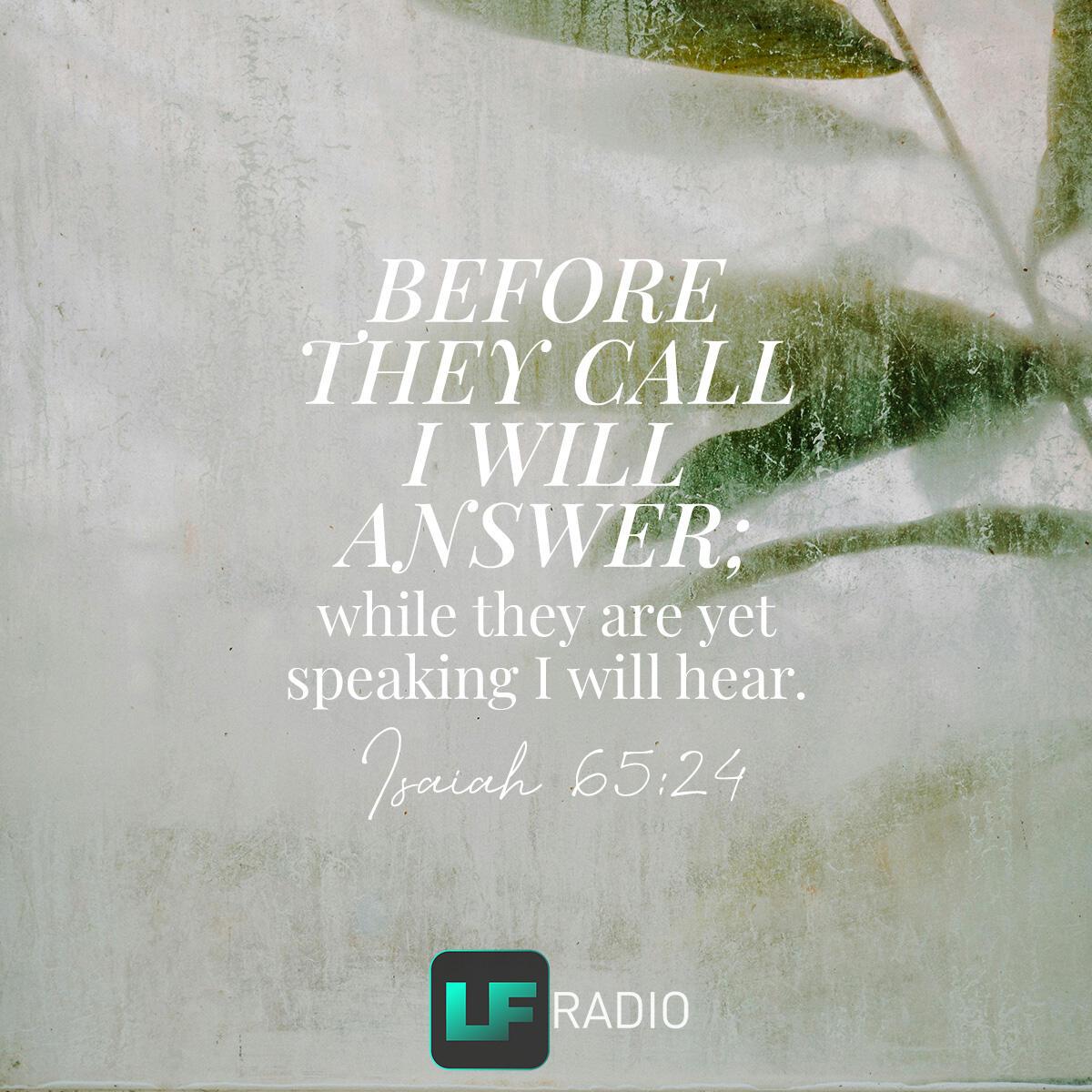 Isaiah 65:24 - Verse of the Day