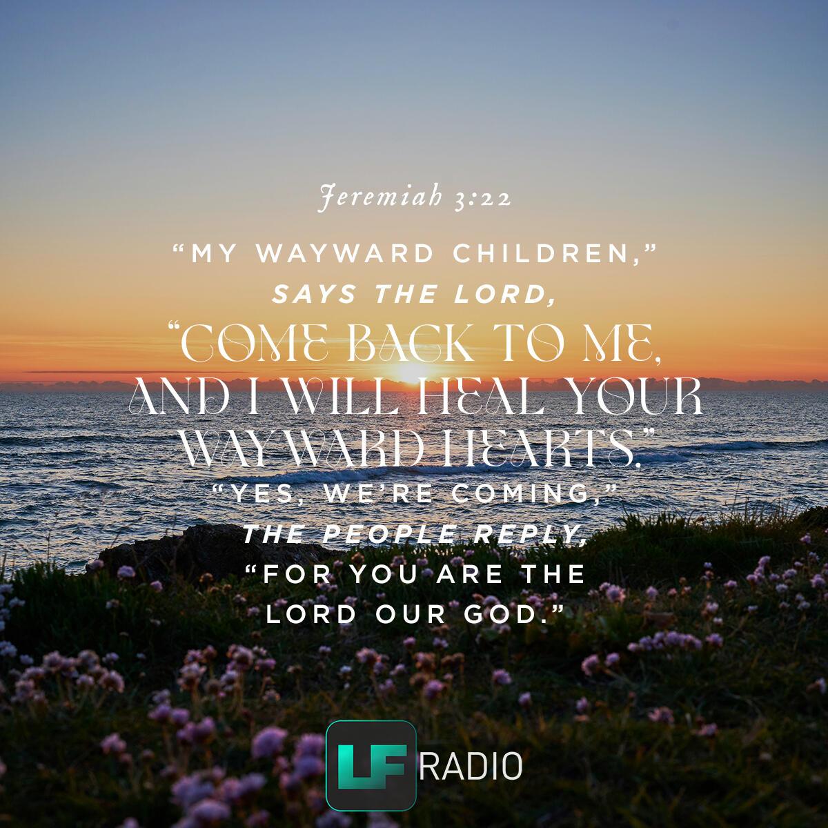 Jeremiah 3:22 - Verse of the Day