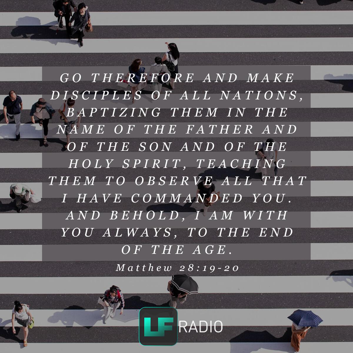 Matthew 28:19-20 - Verse of the Day