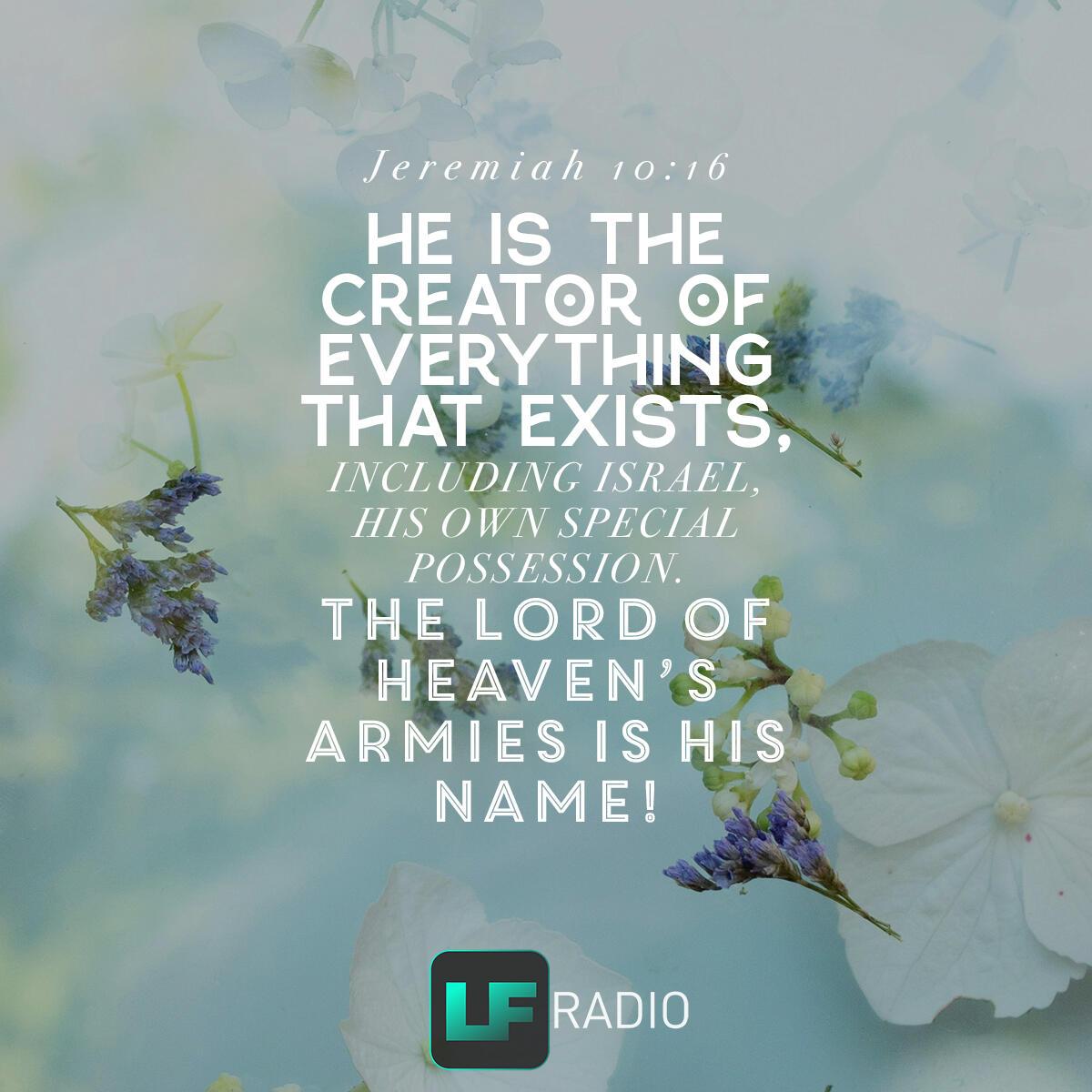 Jeremiah 10:16 - Verse of the Day