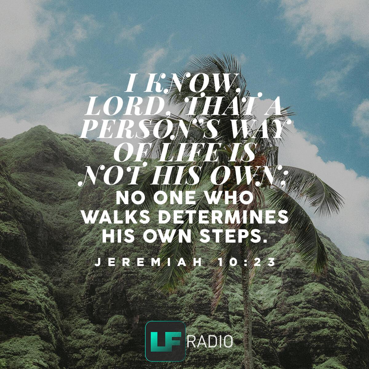Jeremiah 10:23 - Verse of the Day