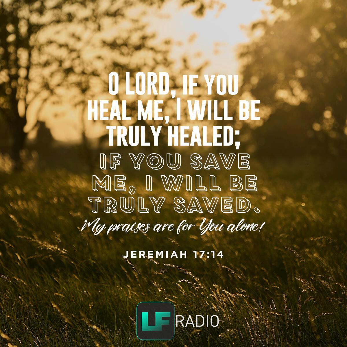 Jeremiah 17:14 - Verse of the Day