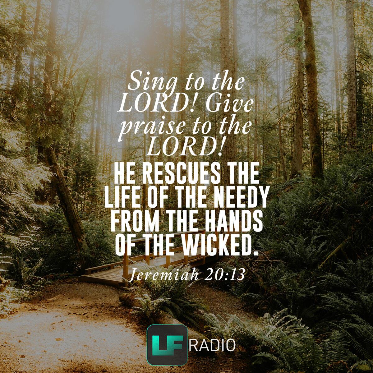 Jeremiah 20:13 - Verse of the Day