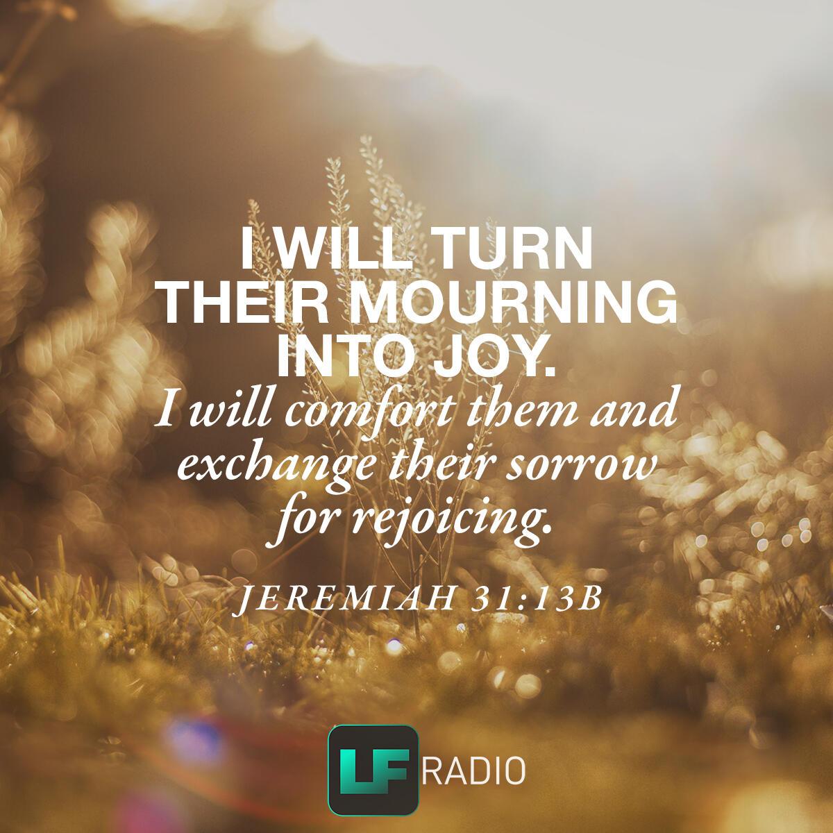 Jeremiah 31:13b - Verse of the Day