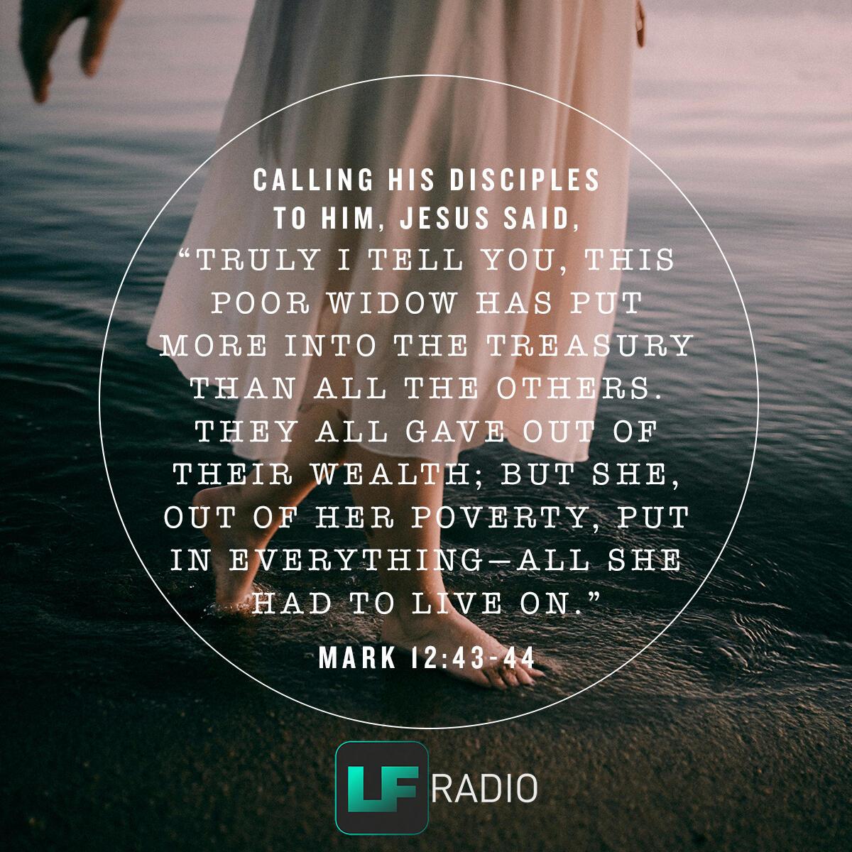 Mark 12:43-44 - Verse of the Day