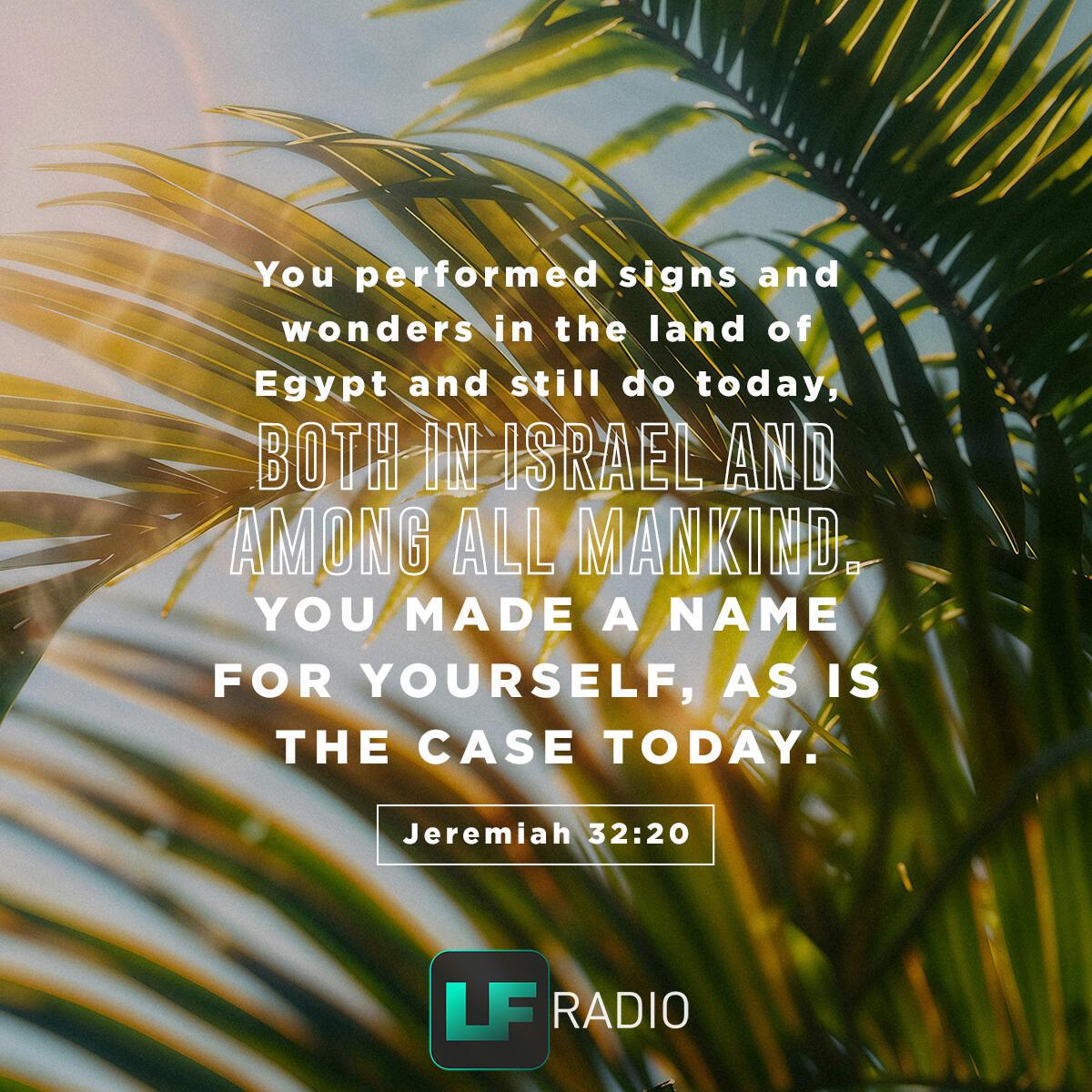 Jeremiah 32:20 - Verse of the Day