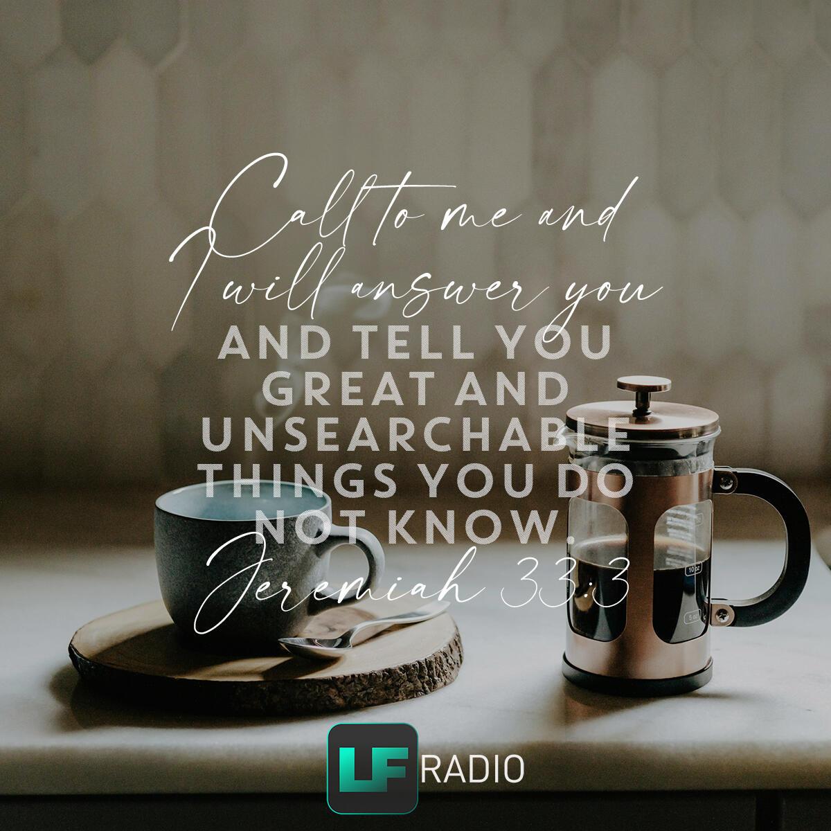 Jeremiah 33:3 - Verse of the Day
