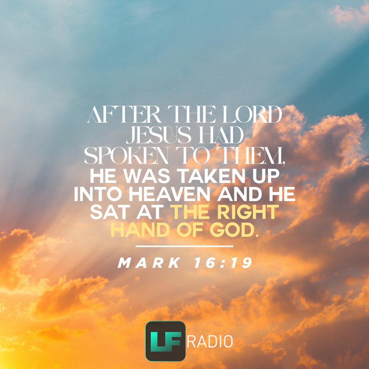 Mark 16:19 - Verse of the Day