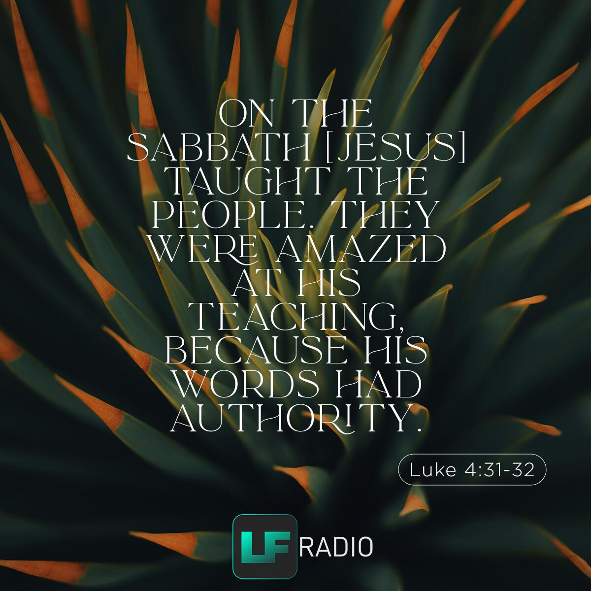 Luke 4:31-32 - Verse of the Day