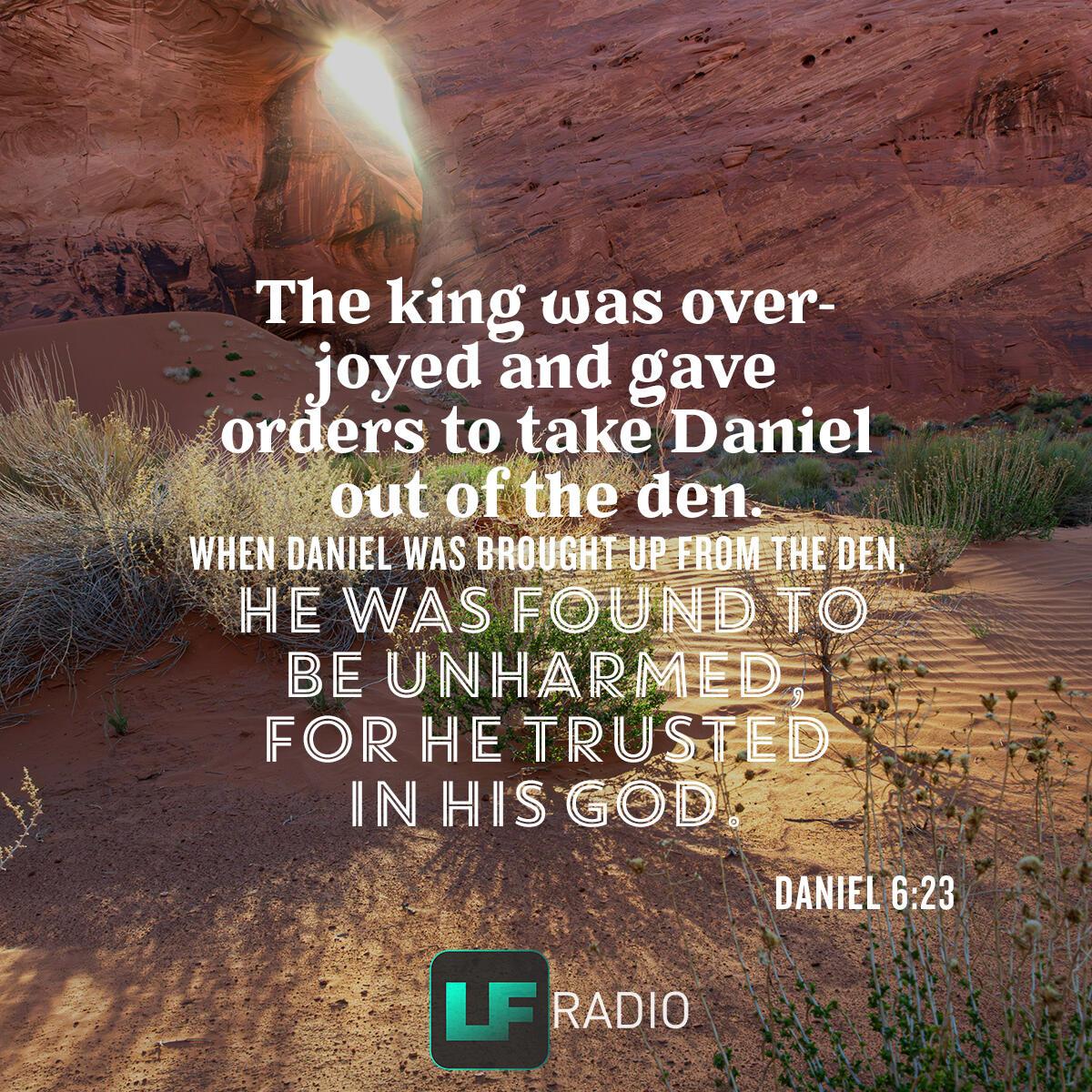 Daniel 6:23 - Verse of the Day